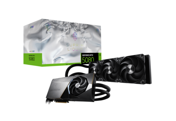 כרטיס מסך MSI GeForce RTX 5080 16G SUPRIM LIQUID SOC