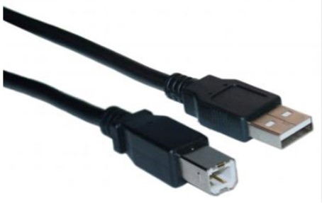 כבל מחיבור USB 2.0 A לחיבור B באורך 1.8 מטרים
