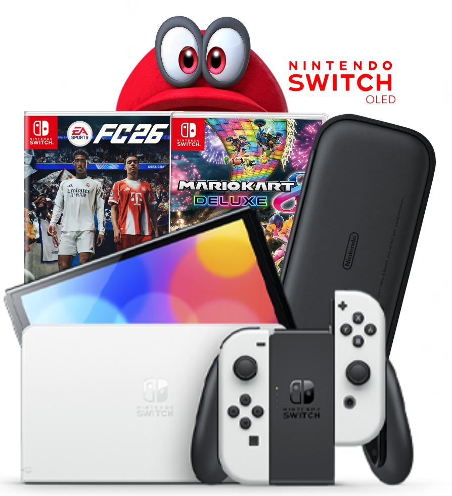 קונסולת Nintendo Switch OLED בחבילה מנצחת + מתנה לבחירה
