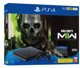 קונסלת משחק Sony Playstation 4 Slim 500GB+משחק Call Of Duty Modern Warfare 2.