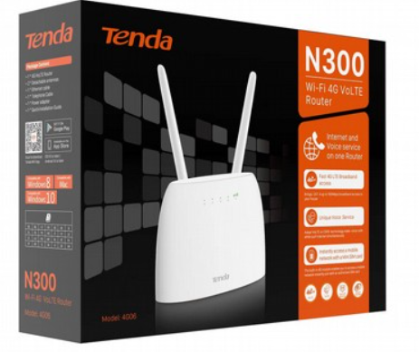 ראוטר סלולרי TENDA 4G06 נתב סלולרי עם חיבור SIM ושידור WIFI