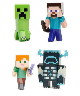 מארז 4 דמויות מתכת (34337) Minecraft – Jada