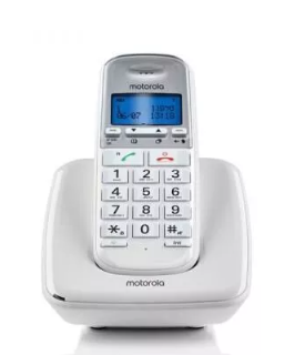 טלפון אלחוטי בעברית MOTOROLA S3001 לבן