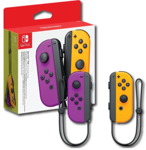 Nintendo Switch JoyCons Purple/Orange