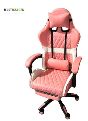 כיסא גיימרים "מולטי גיימר" בצבע ורוד לבן