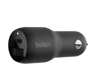 מטען לרכב BELKIN 37W DUAL USB-C + USB-A CAR CHARGER