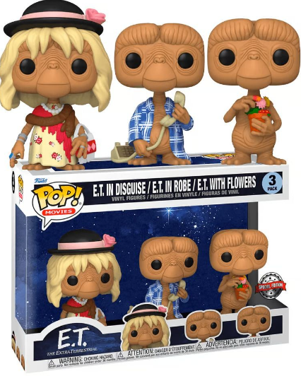 בובות פופ Funko Pop! Movies E.T. 40th 3 Pack Vinyl Figures Exclusive New With Box