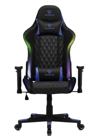כיסא גיימינג Scorpius Lightning RGB שחור/כחול סקורפיוס