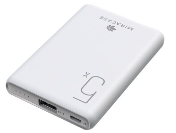 סוללת חירום ניידת Miracase 5000mAh PowerBank USB  צבע לבן