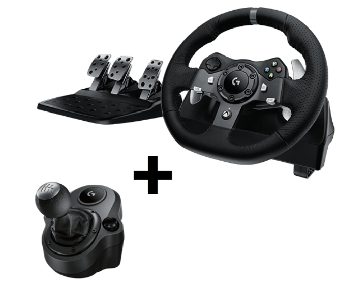הגה Logitech G920 Driving Force + Driving Force Shifter Bundle For PC & XB1