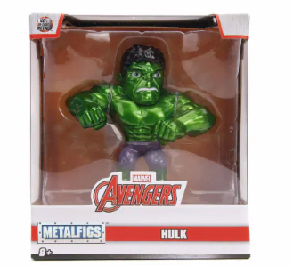 פסל ג'אדה מתכת האלק Jada Toys Metalfigs Marvel Avengers Hulk, 4" Die-Cast Collectible Figure