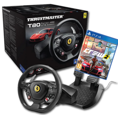 הגה PS4 Thrustmaster T80 +THE CREW 2