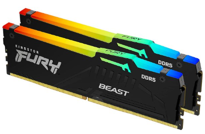 זיכרון לנייח Kingston Fury Beast RGB 32GB 2X16 DDR5 5200Mhz C36 KIT