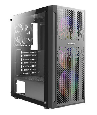 מארז Antec NX290 Mid Tower Tempered glass side 3X12mm RGB FANS