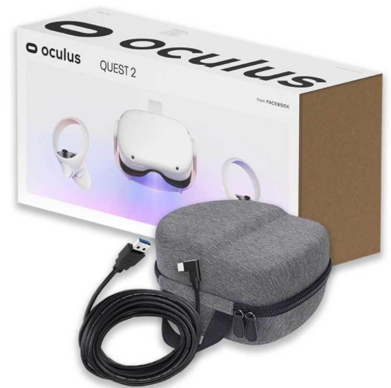 באנדל Oculus Quest 2 256GB + LINK CABLE + נרתיק נשיאה