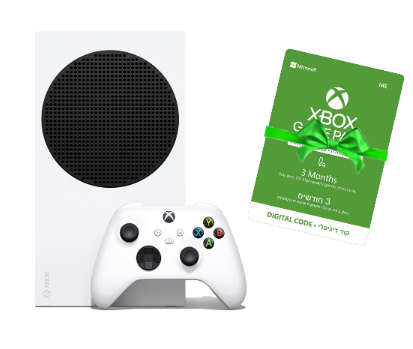 Xbox Series S 512GB + מנוי GAMEPASS 3 חודשים מלאים ואחריות יבואן מייקרוסופט
