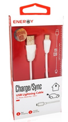 כבל טעינה לאייפון ENERGY Lightning USB