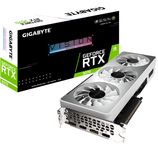 כרטיס מסך Gigabyte GetForce RTX 3070 8GB GDDR6 256BIT PCIEX16 4.0