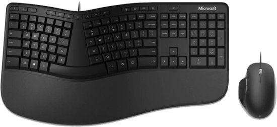 ‏מקלדת ועכבר Microsoft MS Ergonomic WIRED Desktop RJU-00016 מיקרוסופט