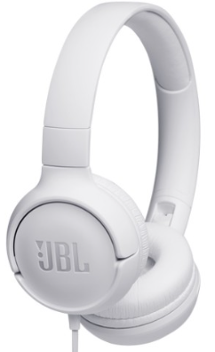 אוזניות חוטיות JBL TUNE 500 לבן יבואן רשמי