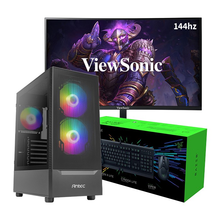 חבילת גיימינג מנצחת LEA02 I5-11400F-RTX 3050 8GB כולל מערכת הפעלה+ערכת גיימינג RAZERּ+מסך גיימינג קעור