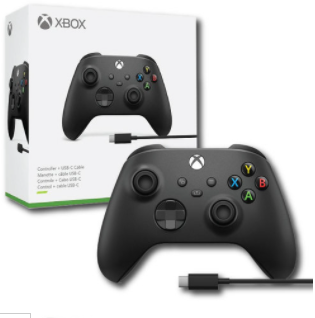 כבל טעינה + Xbox Series Wireless Controller Black מייקרוסופט