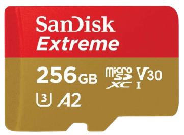 כרטיס זיכרון SanDisk Extreme microSD card 256GB