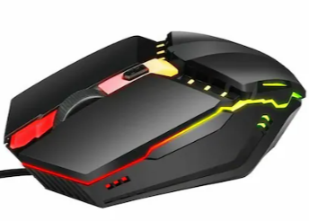 עכבר גיימינג ENTWINO X3 Colorful Mechanical Gaming Mouse, DPI Button, 7 Colors Light Wired Optical Gaming Mouse (USB 2.0, USB 3.0, Black)