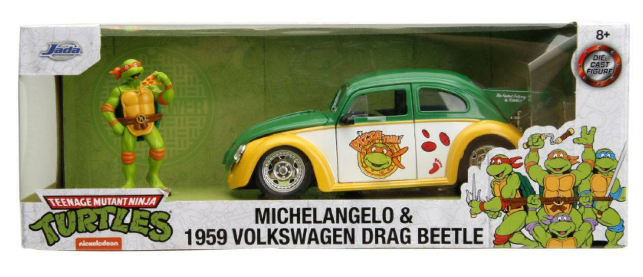 Teenage Mutant Ninja Turtles (TV 1987) – VW Beetle With Michelangelo 1:24 Scale