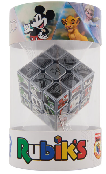 קוביה הונגרית דיסני Rubik's Cube, Disney 100th Anniversary Metallic Platinum 3x3 Cube Disney Toys