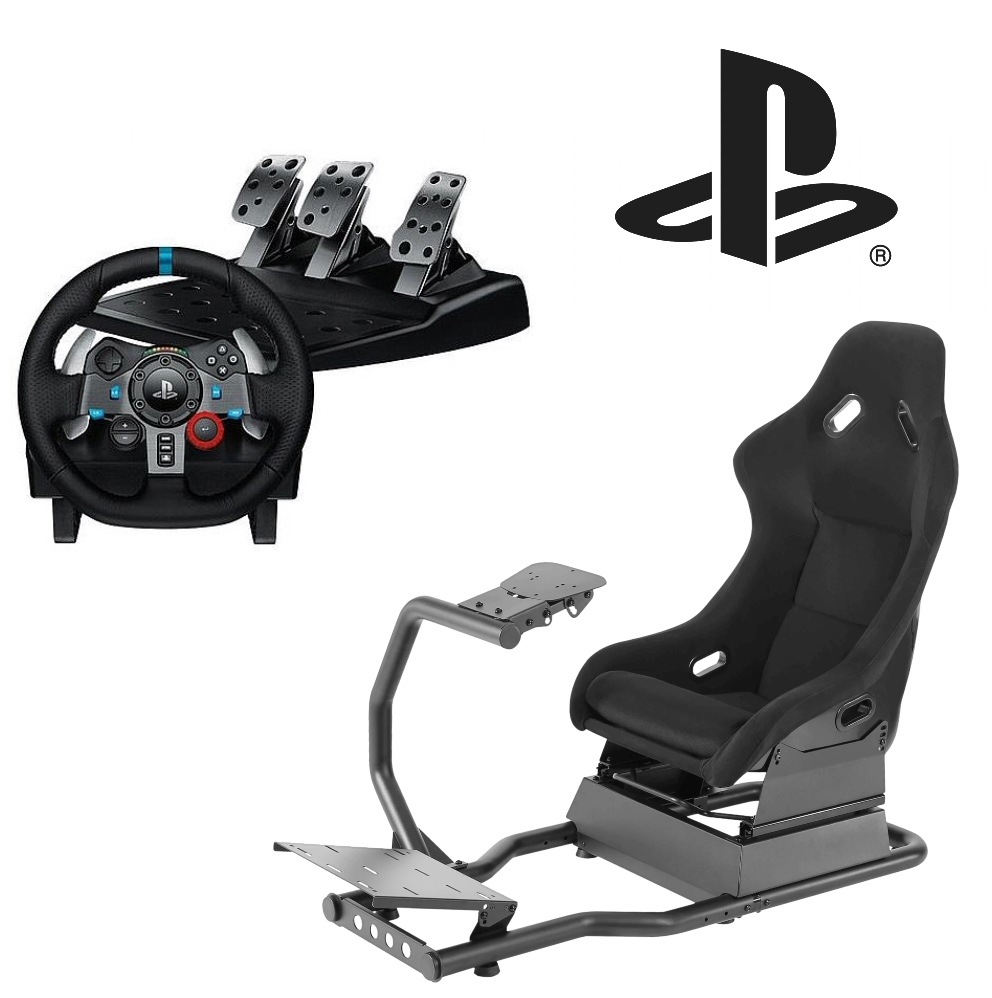 ערכת נהיגה מטורפת לסוני 4/5 ולמחשב - מושב Speedseat V1+הגה ודוושות G29 של לוגיטק