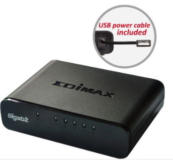מתג שולחני ג'יגה 5 ערוצים אדימקס Edimax ES-5500G V3 Gigabit Desktop Switch
