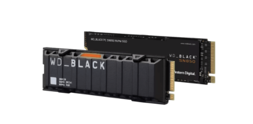 כונן פנימי SSD עם צלעות קירור WD BLACK SN850 NVMe SSD 500GB With HS