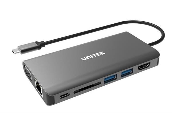 מולטיפורט  USB 3.1 TYPEC+HDMI+VGA+AUDIO+LAN+DP Unitek