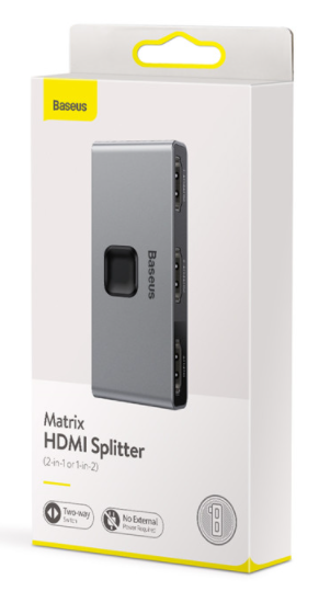 Baseus Matrix HDMI 4K HD Splitter 2 in 1 or 1 in 2 Display