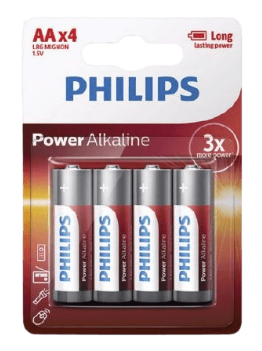 סט 4 סוללות Philips AA