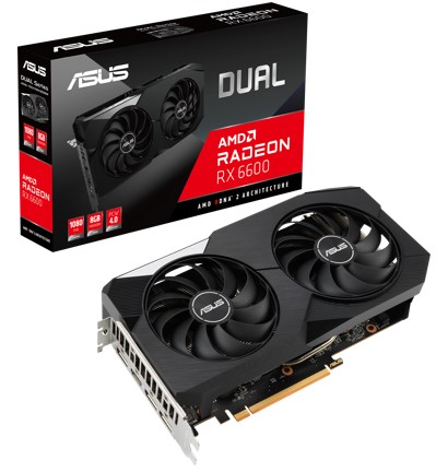 כרטיס מסך Asus Dual Radeon RX 6600 OC Edition 8GB GDDR6