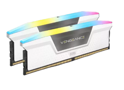 זיכרון לנייח Corsair Vengeance RGB DDR5 32GB 2X16 6000MHZ C36kit White