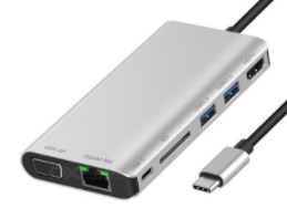 תחנת עגינה USB Type c עם  חיבור אינטרנט קווי. DOCK