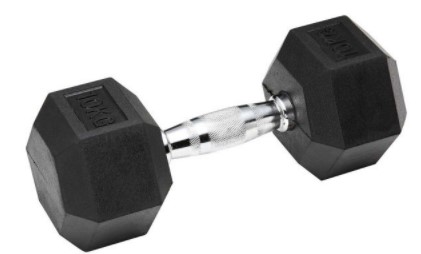 משקולת יד משושה בציפוי גומי 12.5 ק”ג – 30LB