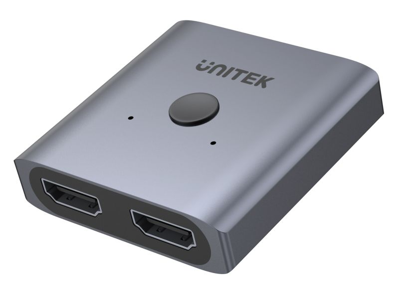 מפצל Unitek 4K@60Hz Aluminium HDMI 2.0 Switch 2-To-1 Bi-Directional