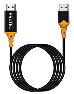 כבל 2.0 מטר Protec DisplayPort Cable to HDMI 4K