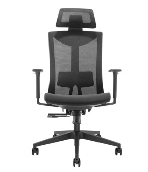 כיסא ארגונומי מנהלים משרדי גבוהה עם משענת ראש וגובה מתכוונן לומי Lumi CH05-8 PREMIUM צבע שחור