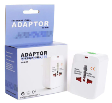 מתאם Compact Universal International Travel Power Plug Adapter