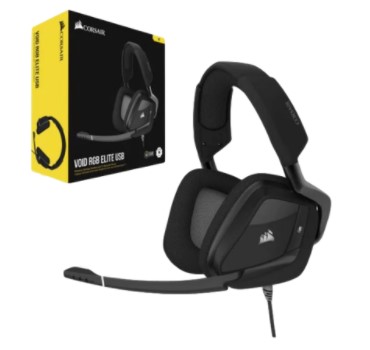 אוזניות גיימינג -CORSAIR VOID RGB ELITE USB 7.1 קרבון