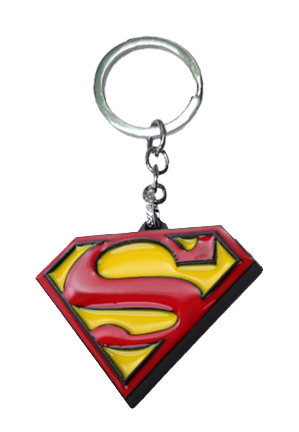 מחזיק מפתחות לוגו סופרמן ממתכת - צבעוני