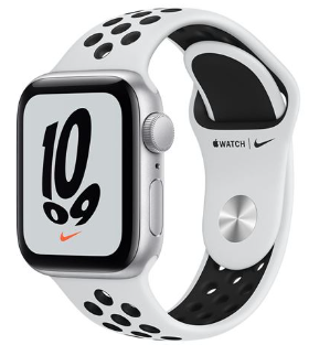 שעון חכם אפל Apple Watch Nike SE GPS  40mm בצבע בצבע Silver Aluminium Case עם רצועת Pure Platinum/Black Nike Sport Band