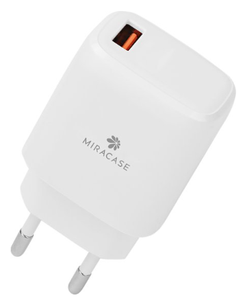 מטען קיר חיבור Miracase Universal 18W USB-A  לבן
