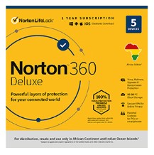 Norton 360 Deluxe | רישיון שנתי ל-5 מכשירים