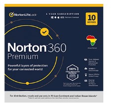 Norton 360 Premium | רישיון שנתי ל-10 מכשירים